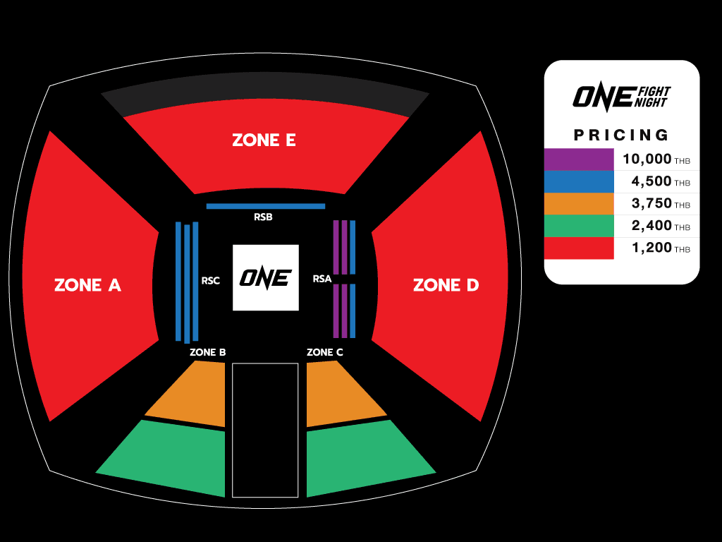 ONE Fight Night Seat Map